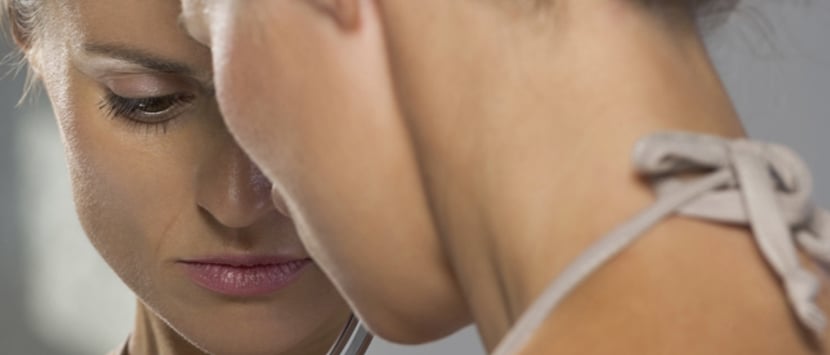 a close-up of a woman