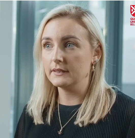 a woman with long hair