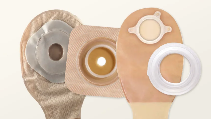 a range of ostomy products