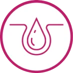 Das Symbol eines Wassertropfens symbolisiert die Vorbereitung.