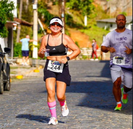 a person running in a race